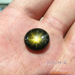 星光藍寶石 供應精品黃色星光藍寶石裸石戒面 收藏珍品