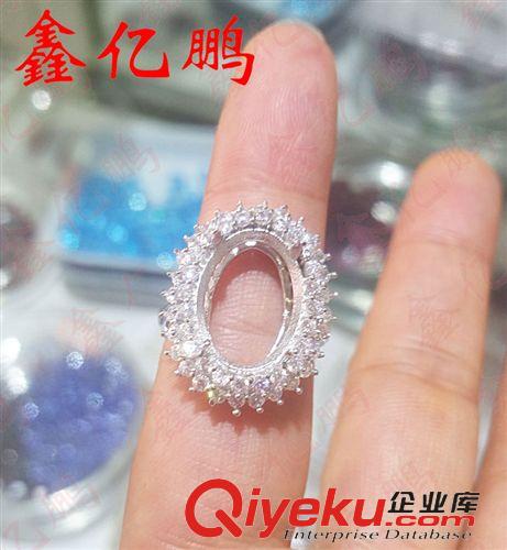 戒指系列 925純銀鍍白金戒指空托戒托 主石12X16MM 代加工各種彩色寶石原始圖片2