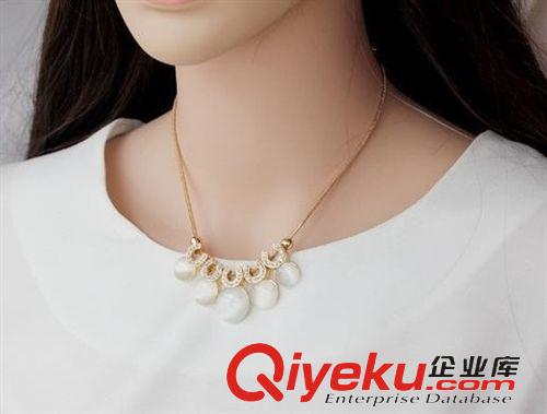 {zx1}款 韓版飾品 時(shí)尚名媛氣質(zhì) 超炫五貓眼石 經(jīng)典時(shí)尚奢華短款項(xiàng)鏈原始圖片2