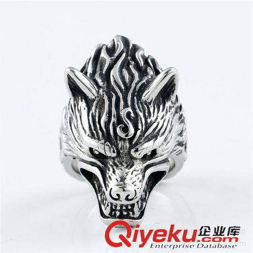 精鋼戒指 BOHO新款 狼頭個性霸氣男士鈦鋼戒指 歐美外貿出口首飾 廠家批發(fā)原始圖片3