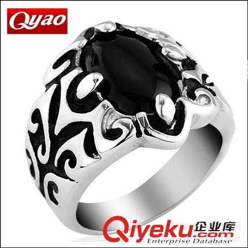 情侶系列 BOHO鈦鋼戒指 韓版潮男復古飾品 大鋯石指環(huán) 外貿出口首飾批發(fā)