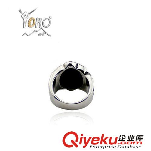 情侶系列 BOHO男士鈦鋼戒指 日韓流行首飾品 復(fù)古瑪瑙扳指  貿(mào)易出口首飾潮原始圖片3