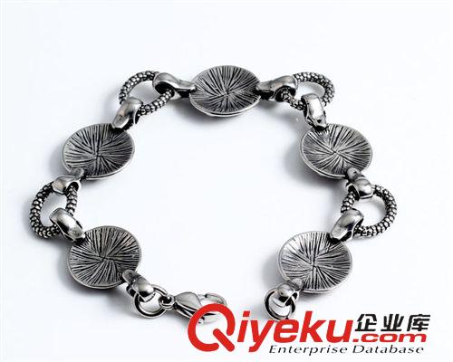 手鏈 2014新款手鏈?zhǔn)执惺繌?fù)古鈦鋼飾品  男士潮流夜店必備廠家批發(fā)原始圖片2