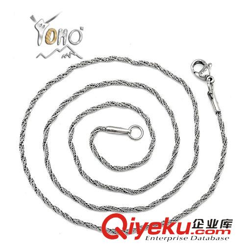 項鏈 BOHO簡單個性鈦鋼男生項鏈 不掉色男士長款項鏈飾品 廠家飾品批發