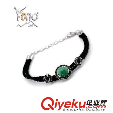 手鐲 BOHO新品 復古日韓手鏈 瑪瑙手鏈  轉運皮繩鑲嵌馬賽克鉆飾品批發
