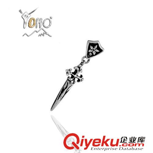 精鋼耳釘 BOHO批發(fā)耳飾 韓版?zhèn)€性浪子劍耳釘 韓國(guó)時(shí)尚潮人鈦鋼朋克復(fù)古飾品原始圖片2