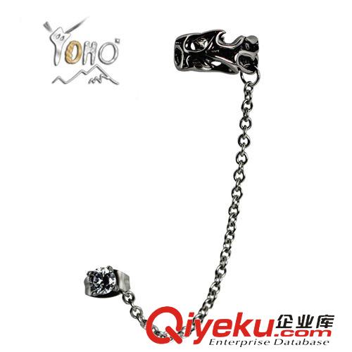 精鋼耳釘 韓版個性無耳洞非主流耳釘  韓國出口防過敏耳釘爆款原創設計批發原始圖片3