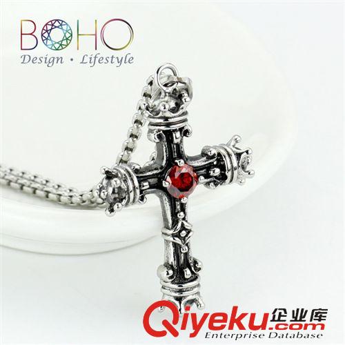 精鋼吊墜 廠家供應BOHO 十字架鈦鋼吊墜 時尚韓版復古男士飾品 男款項飾原始圖片3