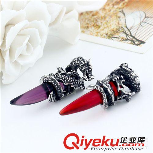 精鋼吊墜 新款特價批發(fā) 龍牙鑲嵌個性霸氣吊墜 歐美外貿(mào)出口復(fù)古男士吊墜原始圖片2
