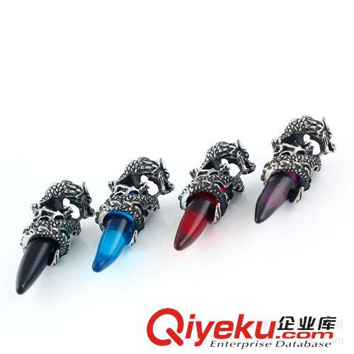 精鋼吊墜 新款特價批發(fā) 龍牙鑲嵌個性霸氣吊墜 歐美外貿(mào)出口復(fù)古男士吊墜原始圖片3