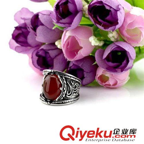 精鋼戒指 BOHO韓版男士戒指 鈦鋼飾品生產(chǎn)廠家復(fù)古瑪瑙手飾品 外貿(mào)出口首飾原始圖片3