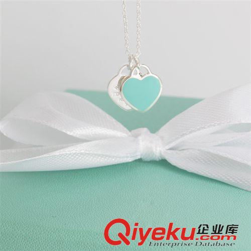 每月產品上新區(qū) 爆經典迷你雙心吊墜 純銀鍍鉑金 高碳鉆項鏈吊墜 深圳珠寶直銷廠原始圖片3