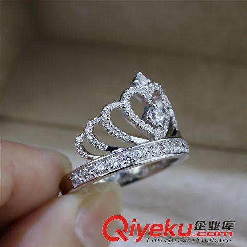 每月產(chǎn)品上新區(qū) 925純銀鑲鉆 公主版hg戒指環(huán) 食指女款韓版潮人 訂婚結婚戒原始圖片2
