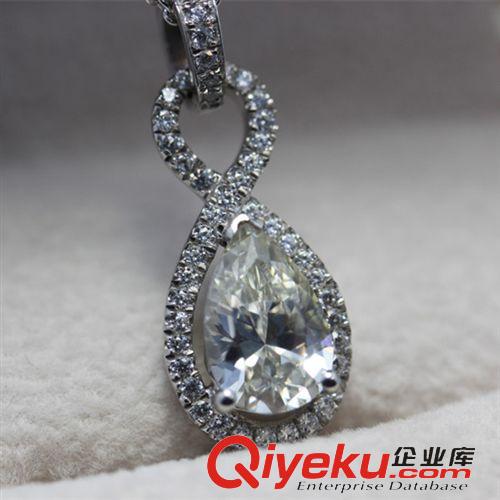 每月產(chǎn)品上新區(qū) 新品豪華款8字水滴型鎖骨鏈 純銀微鑲高碳鉆石飾品批發(fā) 加盟代理原始圖片2