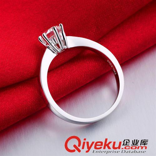 戒指區 淘寶爆款高碳鉆仿真鉆戒 s925純銀經典六爪歐美飾品女戒廠家批發原始圖片3