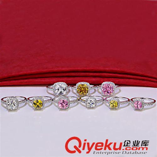 戒指區(qū) 仿真鉆戒PT950  純銀鍍金1-3克拉肥方形高碳鉆戒飾品 網(wǎng)絡(luò)代理原始圖片2