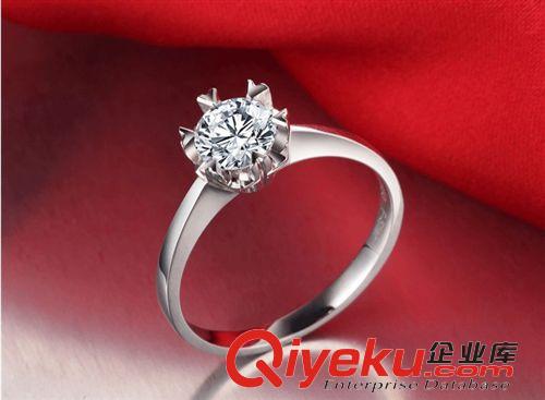 戒指區(qū) zp950印記仿真鉆戒 0.5克拉情人雪花高碳鉆石女飾品 加盟代理