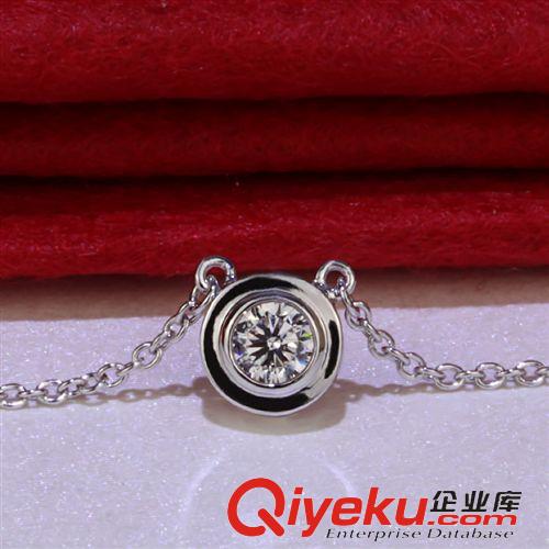 項鏈區 《何以笙簫默》唐嫣明星同款毛衣鏈925純銀單鉆鍍金項鏈 gd飾品原始圖片2