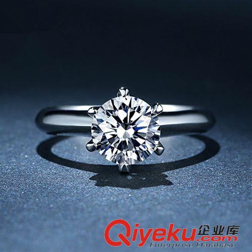 套裝區 仿真鉆戒PT950  純銀鍍金1-3克拉肥方形高碳鉆戒飾品 網絡代理