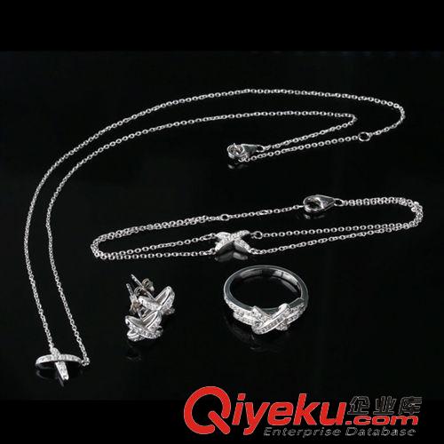 套裝區(qū) 廠家直銷(xiāo)高碳鉆仿真鉆戒指 巴黎埃菲爾鐵塔925純銀飾品 代理加盟