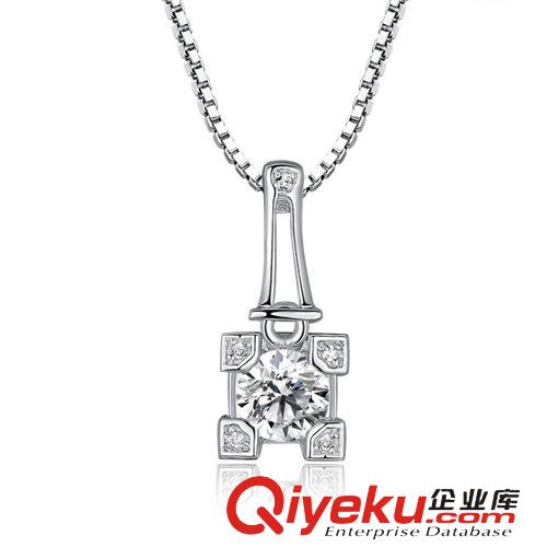 套裝區(qū) 純銀鍍鉑金埃菲爾鐵塔項鏈 高碳鉆仿真鉆石項鏈女吊墜鎖骨鏈 P168原始圖片3
