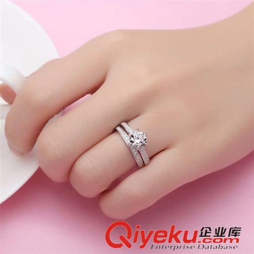 gf鉆飾品區 T家同款進口高碳鉆戒 情意綿綿結婚情侶對戒 s925銀飾 廠家批發原始圖片2