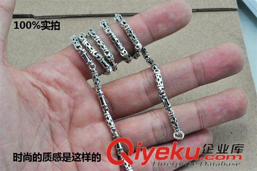 12月新品 925男士銀項鏈 鎖骨 粗長款 時尚百搭銀鏈子復古泰銀裸鏈 毛衣鏈原始圖片2