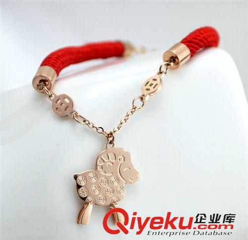 12月新款 廠家批發 時尚百搭鈦鋼 玫瑰金天生愛放電手鐲 女韓國飾品