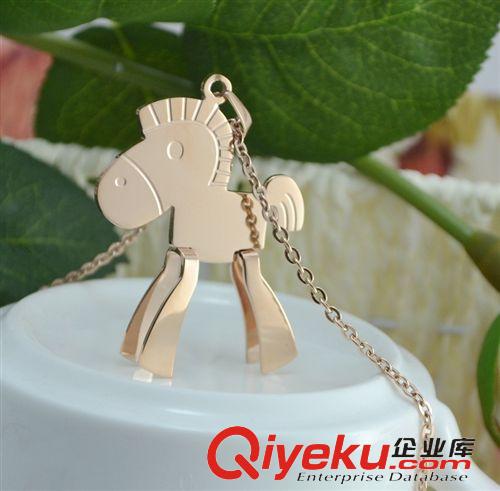 鈦鋼秋冬毛衣鏈  工廠新款低價銷售 藍寶石玫瑰金毛衣鏈 雙層鏈項鏈 14彩金長鏈