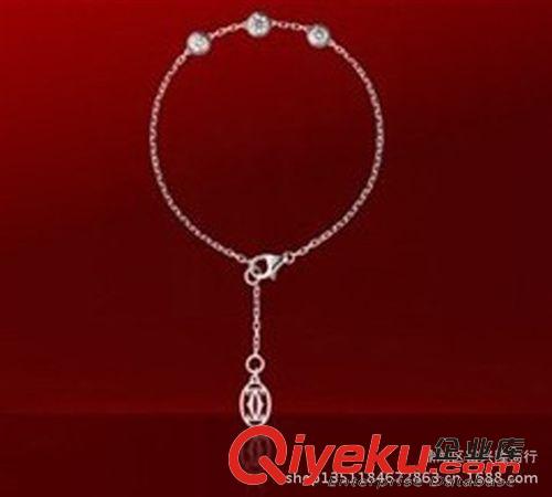 鈦鋼玫瑰金手鏈  大S同款水晶鉆石裸鉆單鉆14K彩金超細(xì)玫瑰金手鏈韓版