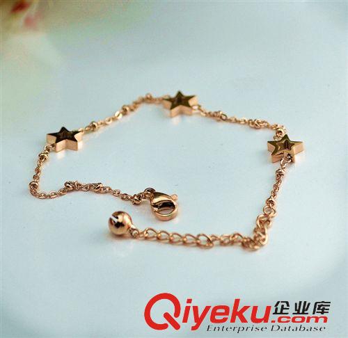 鈦鋼玫瑰金手鏈  工廠價 新款低價批發鈦鋼正品 復古鏤空長命鎖手鏈18K玫瑰金色