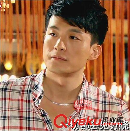 男士專區(qū) 925純銀項鏈 情侶項鏈配鏈 短款鎖骨百搭扭片元寶水波鏈 首飾批發(fā)原始圖片3