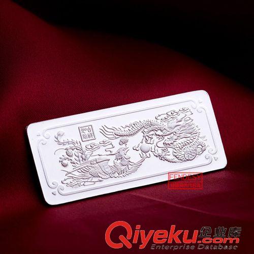 銀條禮品 999千足銀 民族風(fēng)馬年紀念章工藝品 龍鳳呈祥 送人送禮純銀 批發(fā)