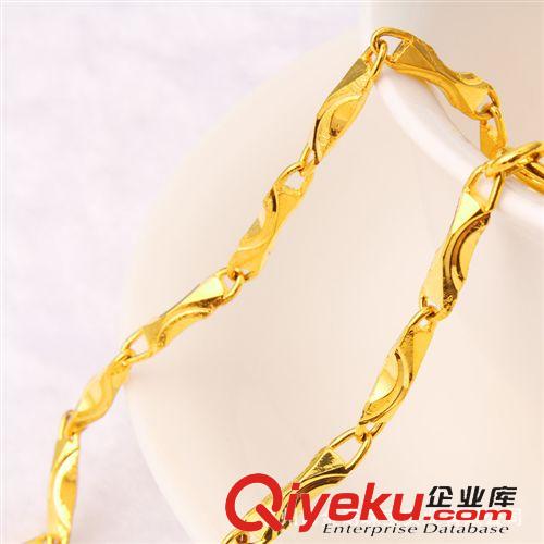 11月新款 24K鍍金首飾 24K鍍金項(xiàng)鏈 久不褪色 純銅鍍金 時尚g(shù)d  防過敏原始圖片2