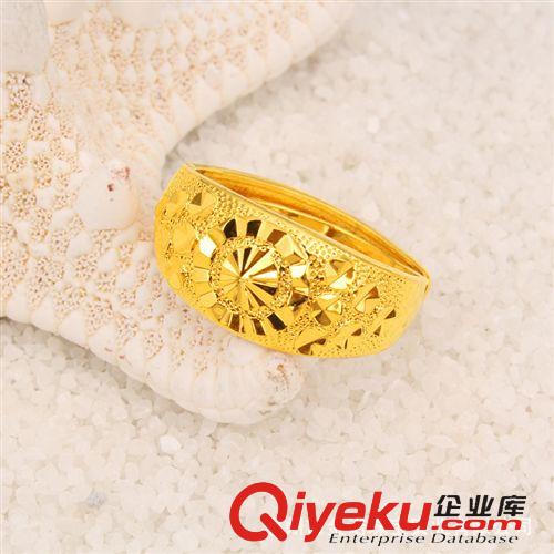 11月新款 24K鍍金首飾 24K鍍金戒指 久不褪色 仿真金地?cái)傦椘?男士時(shí)尚新款