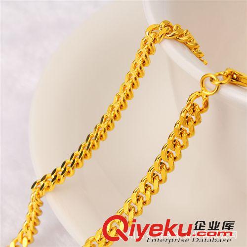 11月新款 24K鍍金首飾 24K鍍金項鏈 久不褪色 純銅鍍金 地攤飾品  防過敏原始圖片2