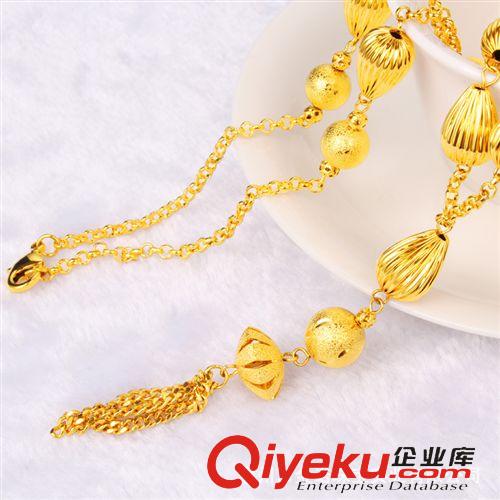24K鍍金項(xiàng)鏈 24K鍍金首飾 24K鍍金項(xiàng)鏈 千足金 持久不掉色 沙金飾品 真空電鍍?cè)紙D片3