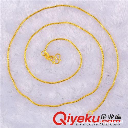 24K鍍金項(xiàng)鏈 24K鍍金首飾 千足金項(xiàng)鏈 久不掉色 跑江湖硬幣土豪金 仿黃金飾品原始圖片2