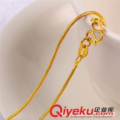 24K鍍金項(xiàng)鏈 24K鍍金首飾 千足金項(xiàng)鏈 久不掉色 跑江湖硬幣土豪金 仿黃金飾品原始圖片3