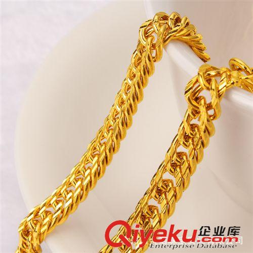 24K鍍金項鏈 24K鍍金首飾 24K鍍金項鏈 久不褪色 純銅鍍金 時尚高檔  防過敏原始圖片2