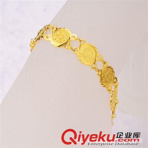 24K鍍金手鏈 24K鍍金首飾 24K鍍金手鏈 久不退色 仿金飾品 真空電鍍 時(shí)尚流行原始圖片2