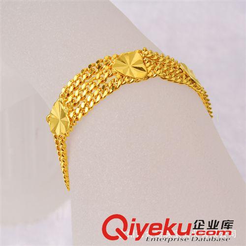 24K鍍金手鏈 24K鍍金首飾 24K鍍金手鏈 久不退色 真空電鍍 仿金飾品 時尚熱賣