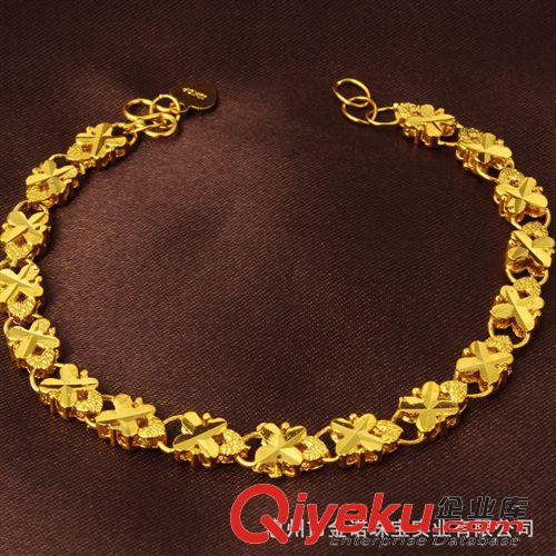 24K鍍金手鏈 24K鍍金首飾 千足金手鏈 跑江湖 擺地?cái)偀徜N產(chǎn)品 硬幣土豪金首飾原始圖片3