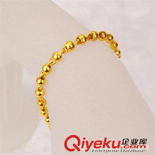 24K鍍金手鏈 24K鍍金首飾 24K鍍金手鏈 久不退色 仿黃金飾品 歐美女士手鏈批發(fā)