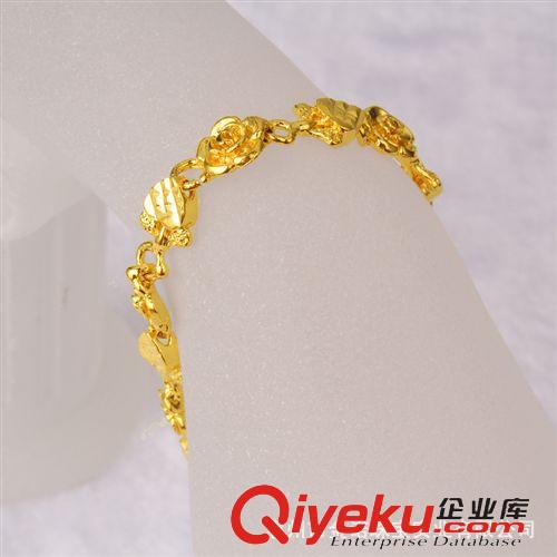 24K鍍金手鏈 24K鍍金首飾 24K鍍金手鏈 久不退色 歐美飾品 純銅鍍金 首飾批發原始圖片3