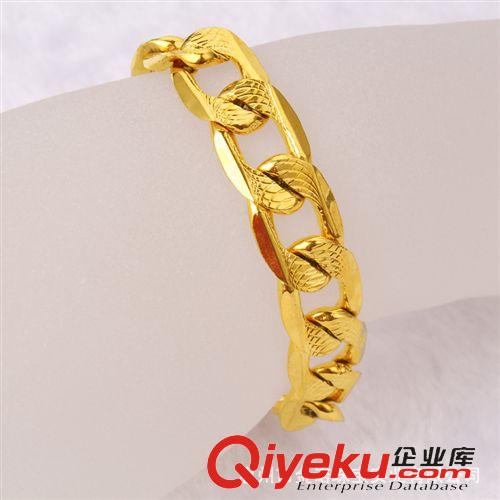 24K鍍金手鏈 24K鍍金首飾 24K鍍金手鏈 久不退色 黃銅鍍金 真空電鍍 2014新款