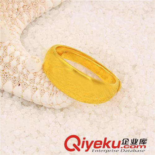 24K鍍金戒指 24K鍍金首飾 24K鍍金戒指 持久不褪色 沙金飾品 歐美時(shí)尚新款指環(huán)