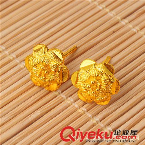 24K鍍金耳丁 24K鍍金首飾 24K鍍金耳釘 久不掉色 展銷會熱銷 黃銅鍍金首飾批發(fā)