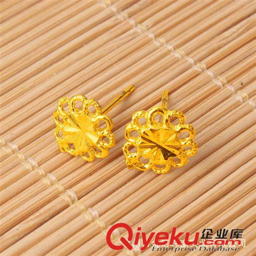 24K鍍金耳丁 24K鍍金首飾 24K鍍金耳釘 久不掉色 展銷會熱銷 黃銅鍍金地攤貨源原始圖片2