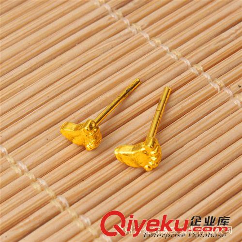 24K鍍金耳丁 24K鍍金首飾 24K鍍金耳釘 久不掉色新款千足金展銷會熱銷首飾批發原始圖片2